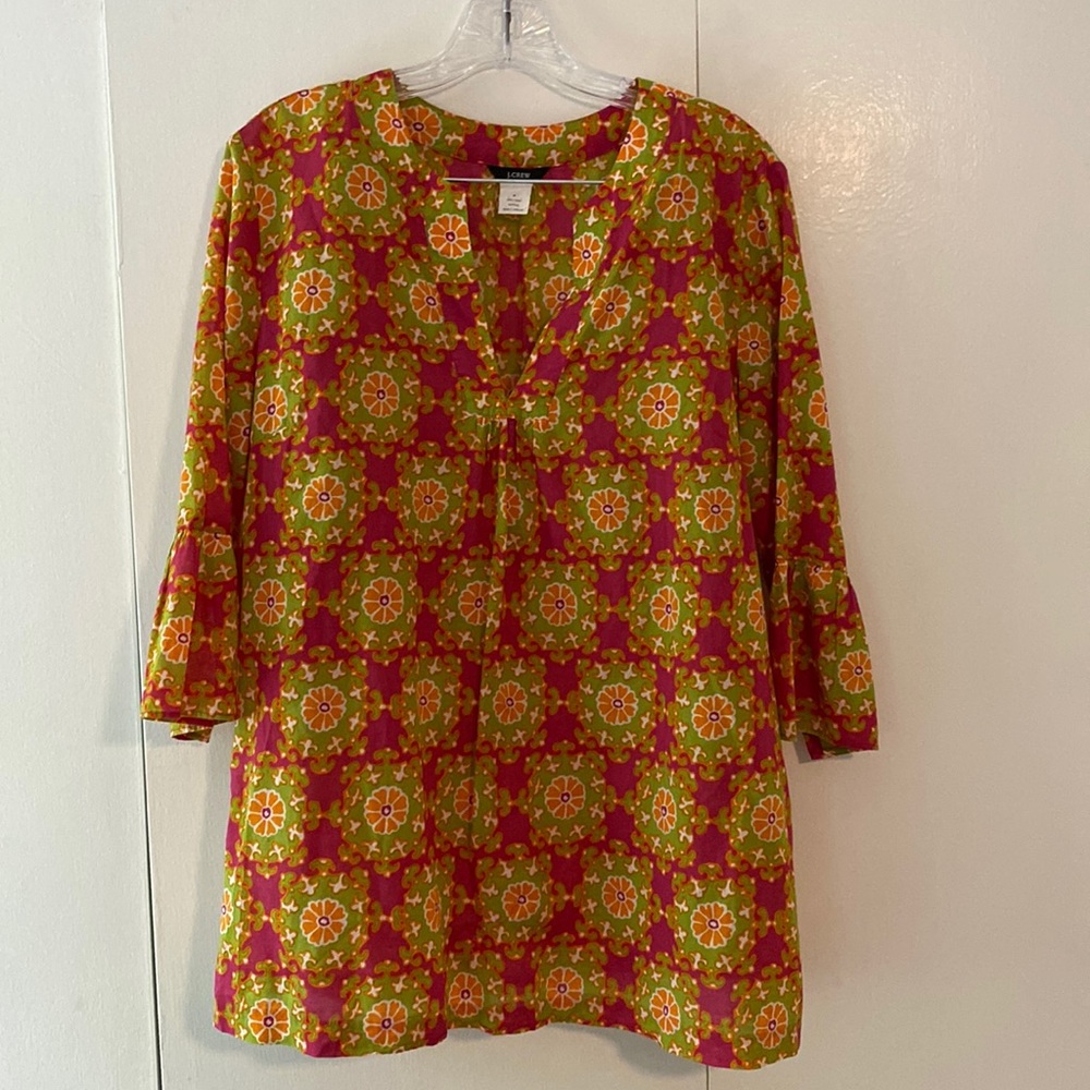 J. Crew Multicolor Tunic Top - image 1